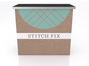 DI-610 Trade Show Pedestal -- Folding Fabric Panels -- Full Graphic (velcro-attached)